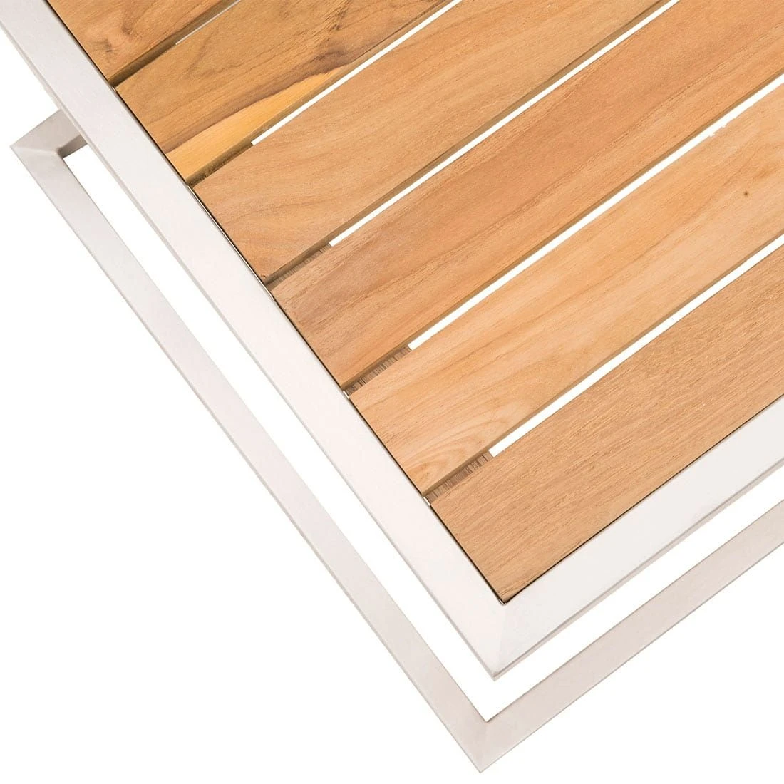 OUTLIV. Pasadena Beistelltisch 45x50x45cm Edelstahl/Teak Teak Natur – Bild 4