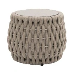OUTLIV. Leon Beistelltisch Ø57x46cm Rope/Spraystone Beige