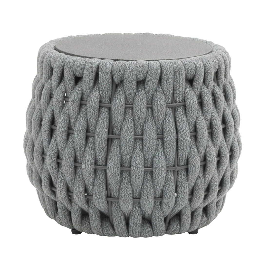 OUTLIV. Leon Beistelltisch Ø57x46cm Rope/Spraystone Grau/Anthrazit