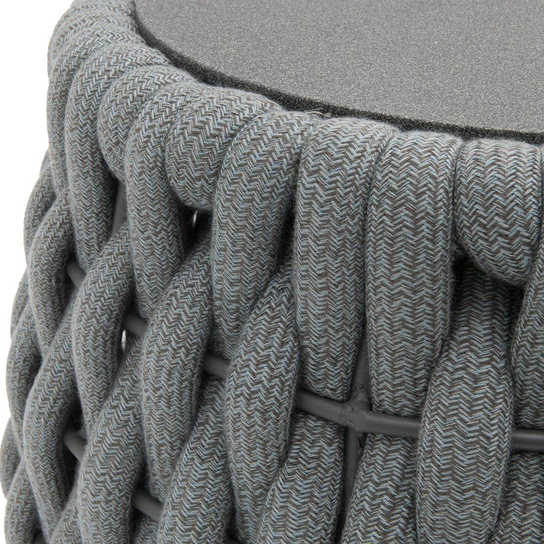 OUTLIV. Leon Beistelltisch Ø57x46cm Rope/Spraystone Grau/Anthrazit – Bild 3