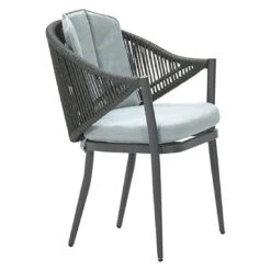 Garden Impressions Monica Diningsessel Aluminium/Rope Carbon Black/Mint Grey