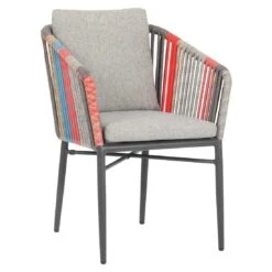 Acamp Manhattan Gartensessel Aluminium/Rope/Polster Anthrazit/Multicolor/Silbergrau