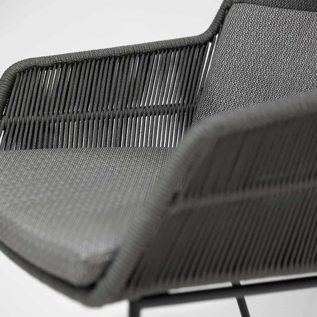 4Seasons Valencia Gartensessel Aluminium/Rope Anthrazit – Bild 3