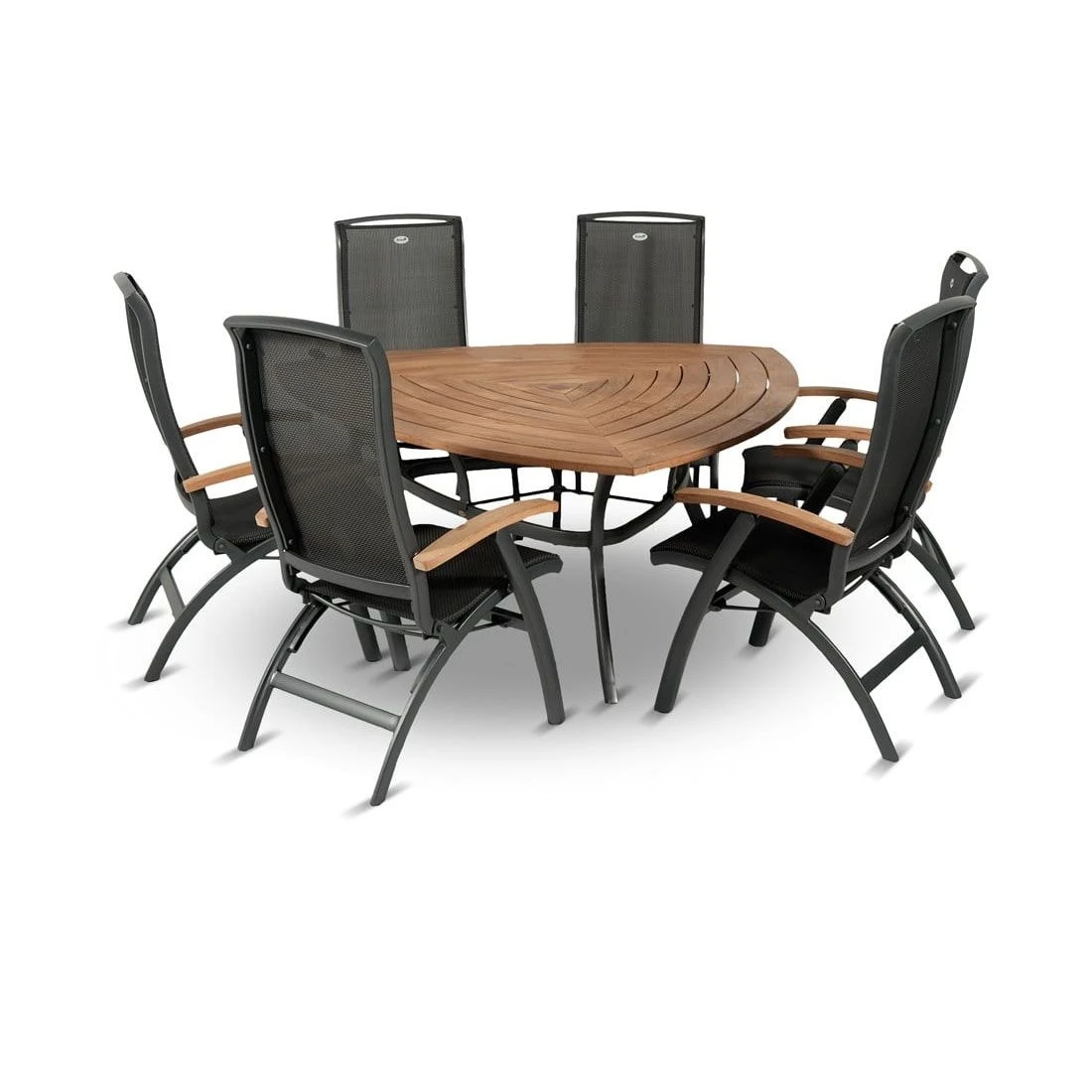 Hartman Da Vinci Klappsessel Aluminium/Textilene Mit Teak-Armlehnen Xerix – Bild 2