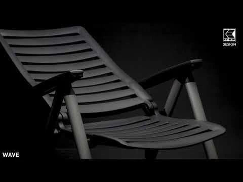 Kettler Wave Klappsessel Aluminium/Kunststoff Silber/Anthrazit