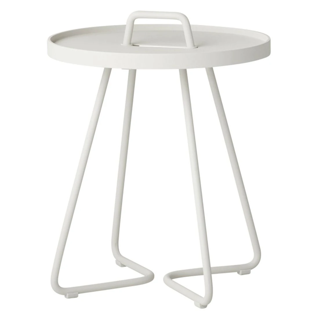 Cane-Line On-the-move Beistelltisch Ø37x47 Cm Aluminium White