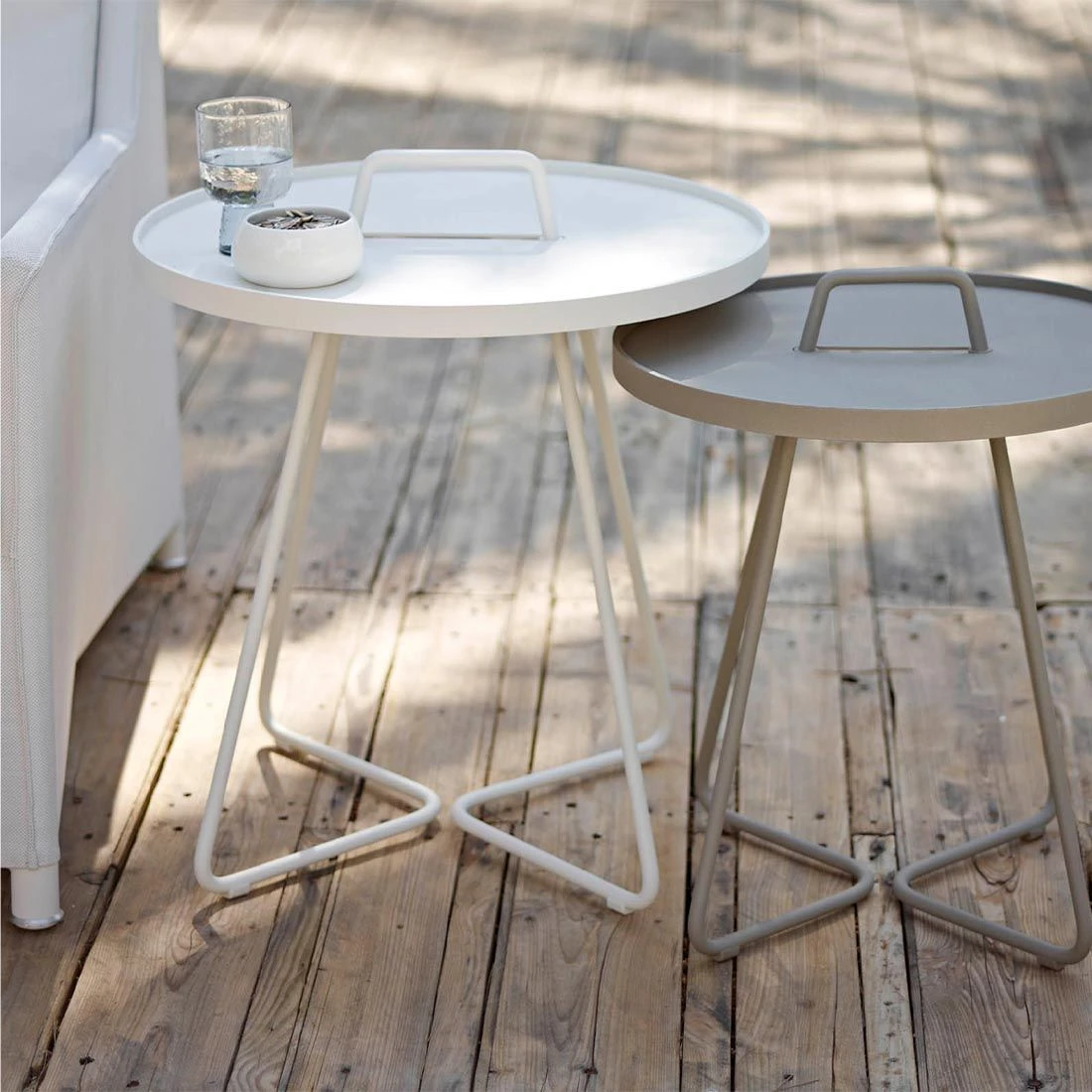 Cane-Line On-the-move Beistelltisch Ø52x60 Cm Aluminium White – Bild 4