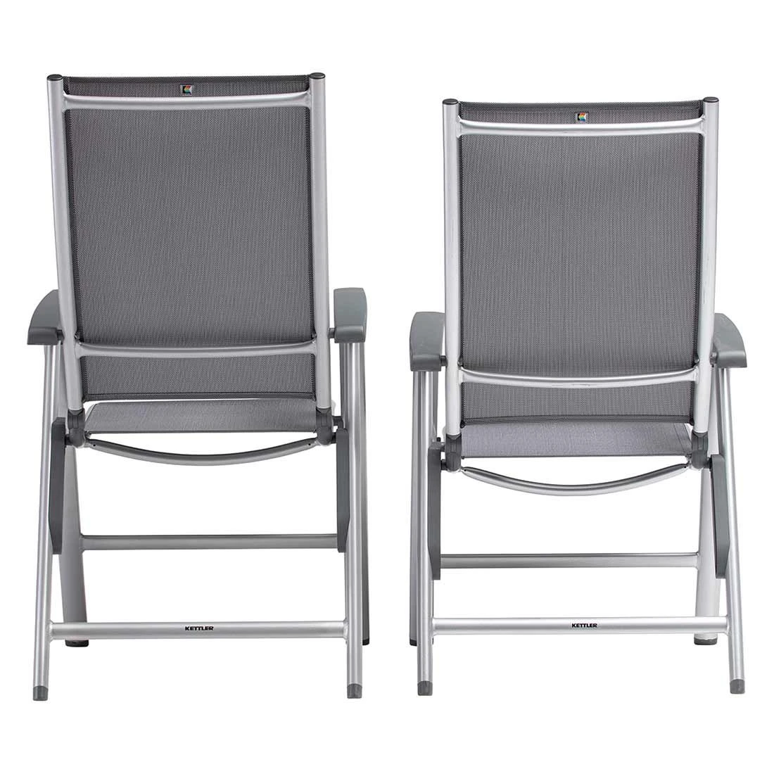 Kettler Cirrus Silver Line Klappsessel Aluminium/Outdoorgewebe Silber/Anthrazitgrau – Bild 8