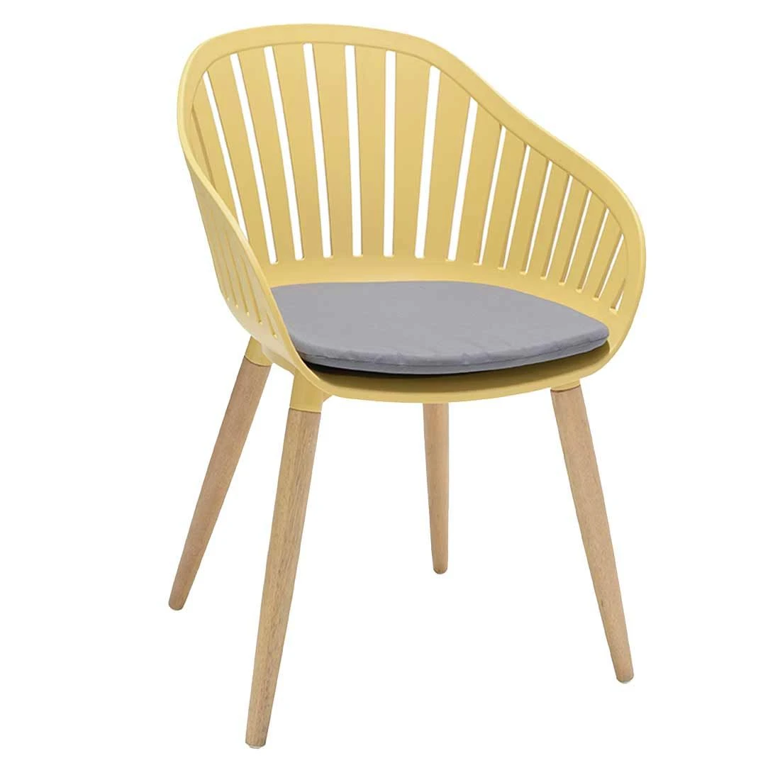 LifestyleGarden Nassau Gartensessel Eukalyptus/Kunststoff Inkl. Sitzkissen Teaklook/Honig