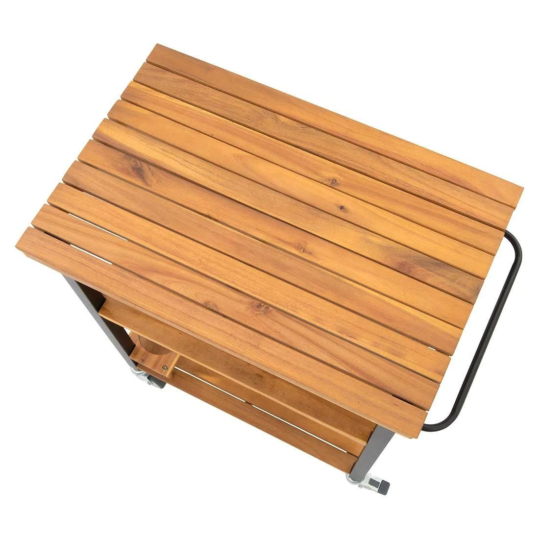 OUTLIV. Bern Servierwagen 66x43x80cm Stahl/Akazie Schwarz/Natur â Bild 4