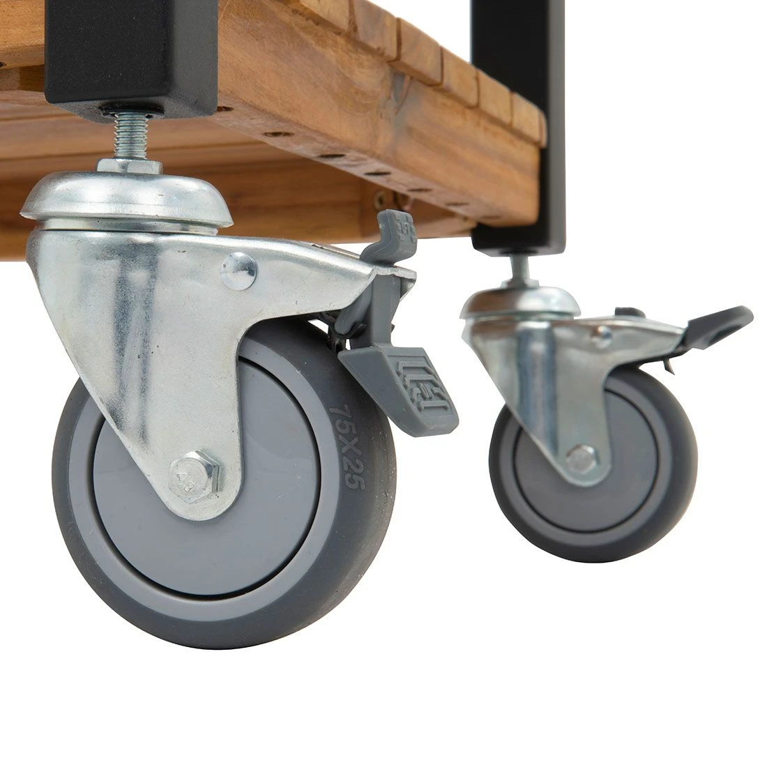 OUTLIV. Bern Servierwagen 66x43x80cm Stahl/Akazie Schwarz/Natur â Bild 9