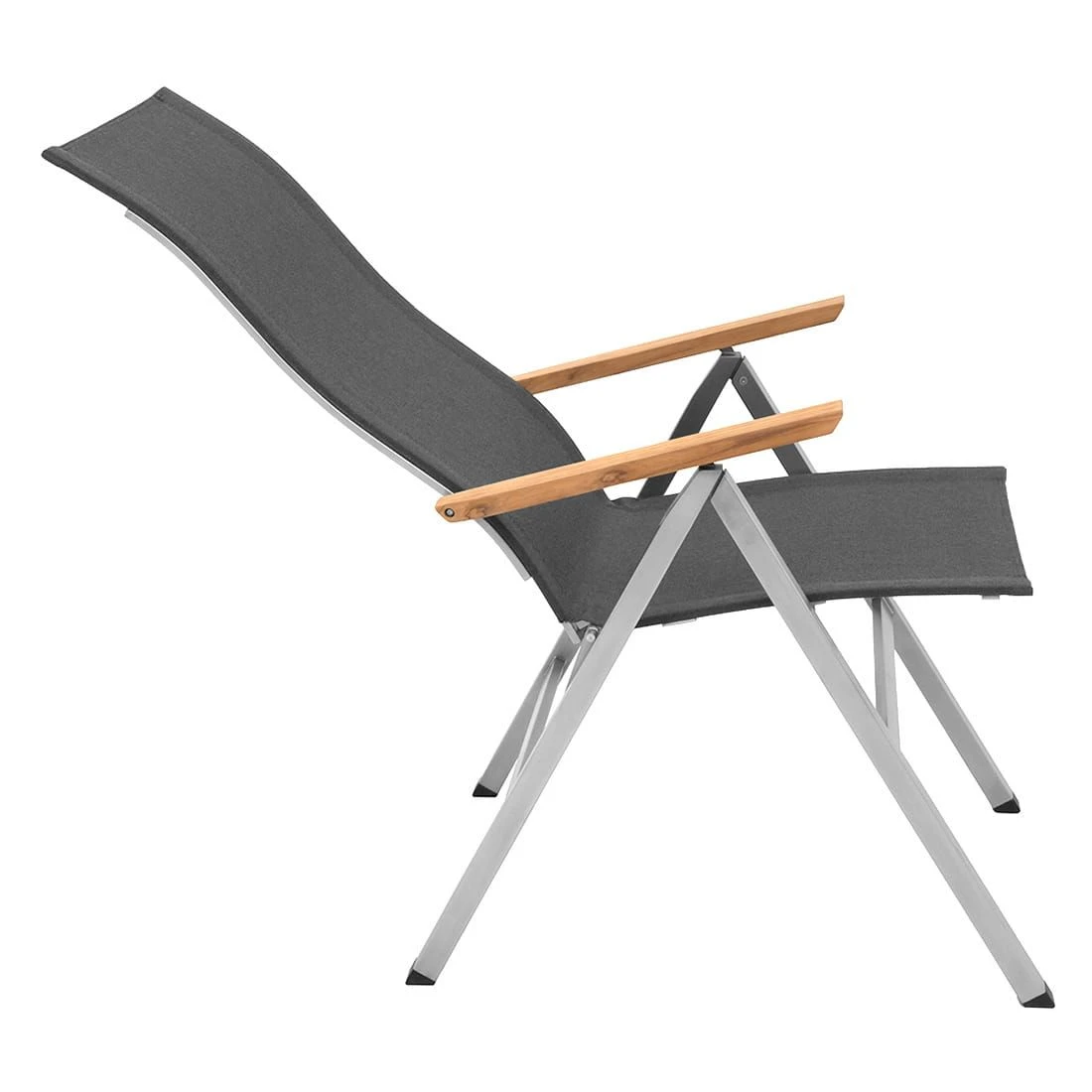 OUTLIV. Kreta Klappsessel Edelstahl/Textilene Silber/Coal – Bild 6