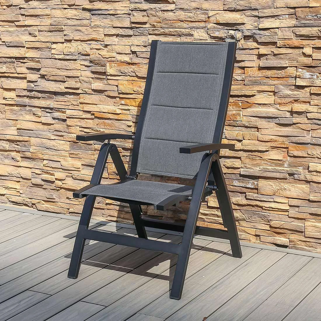 OUTLIV. London Klappsessel Aluminium/Sunbrella Anthrazit/Sooty – Bild 2