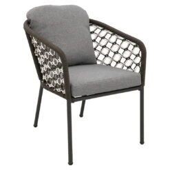 OUTLIV. Mali Gartensessel Aluminium/Rope Anthrazit/Dunkelgrau-WeiĂź
