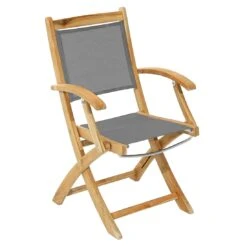 Ploß Manila Klappsessel Akazie/Textilene Natur