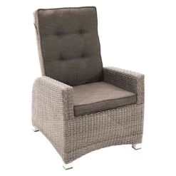 PloĂź Nizza Comfort Gartensessel Geflecht/Polster Natur-Beige-Braun-Meliert/Savanna