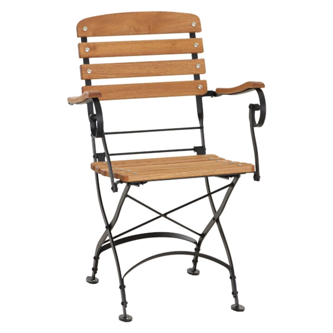 Siena Garden Peru III Klappsessel Stahl/Robinie Schwarz/Natur