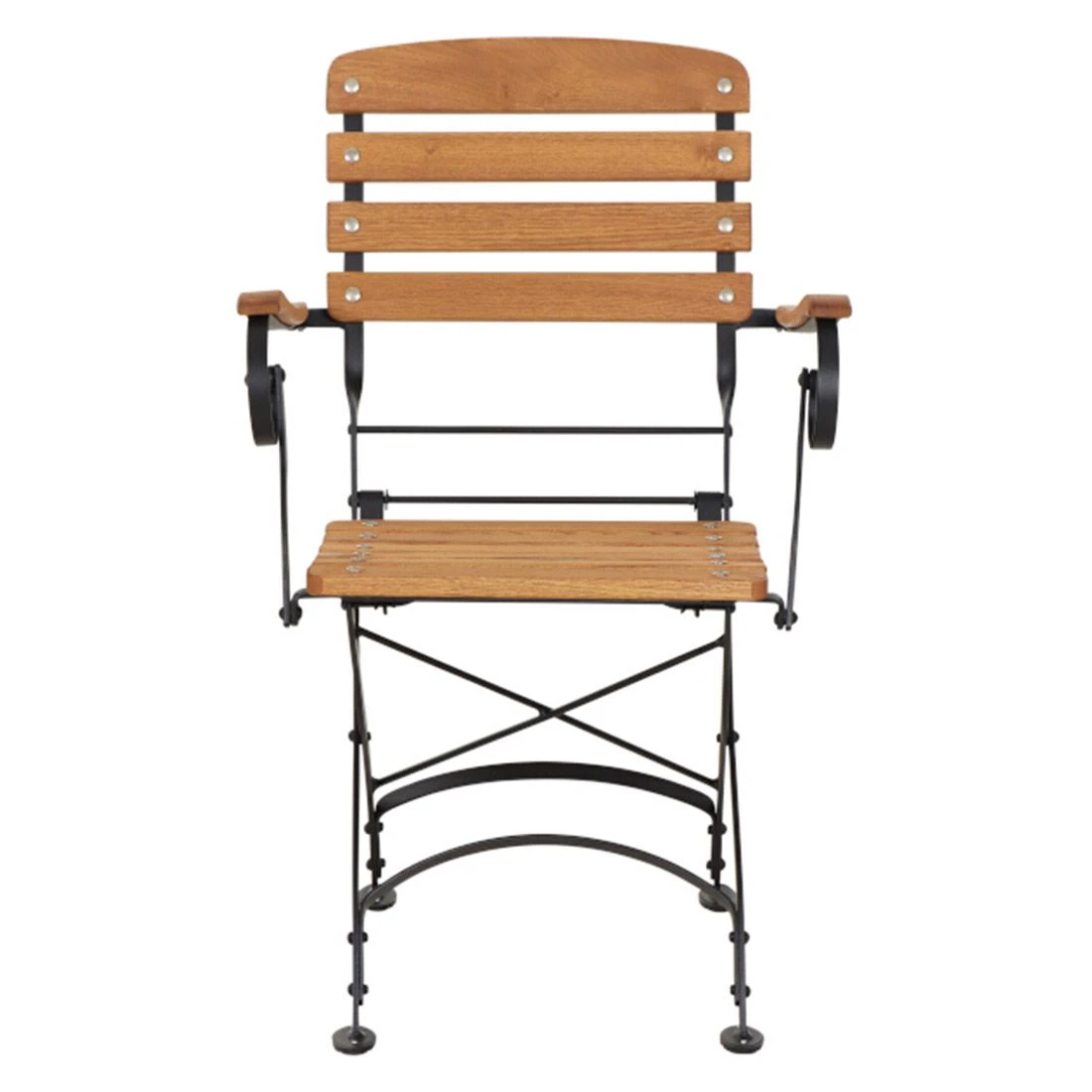 Siena Garden Peru III Klappsessel Stahl/Robinie Schwarz/Natur – Bild 2