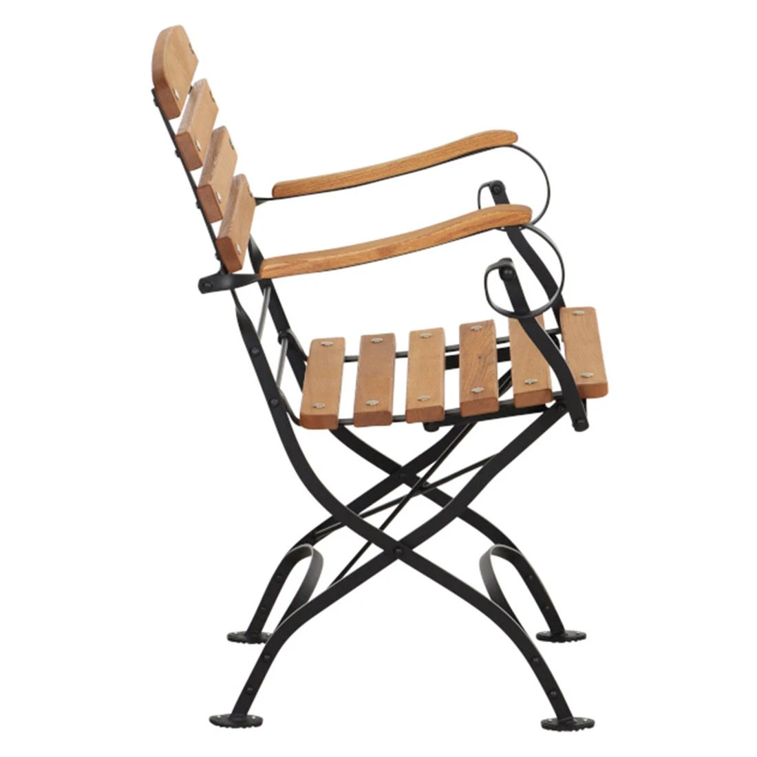 Siena Garden Peru III Klappsessel Stahl/Robinie Schwarz/Natur – Bild 3