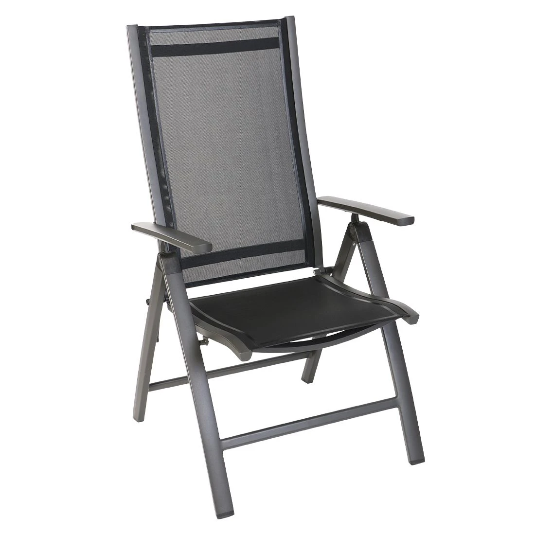 Sungörl Bornheim Klappsessel Aluminium/Textilene Anthrazit/Schwarz